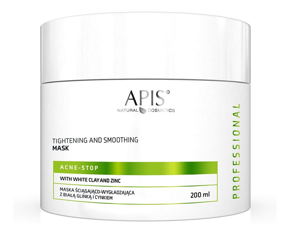 maska ściągająco-wygładzająca z białą glinką i cynkiem