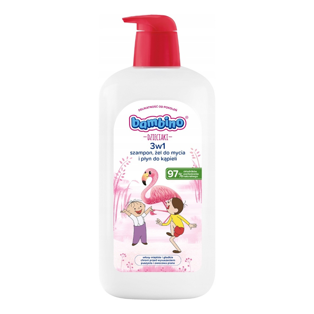 Bambino Dzieciaki 3w1 szampon Żel pod prysznic i płyn do kąpieli flaming 1000ml