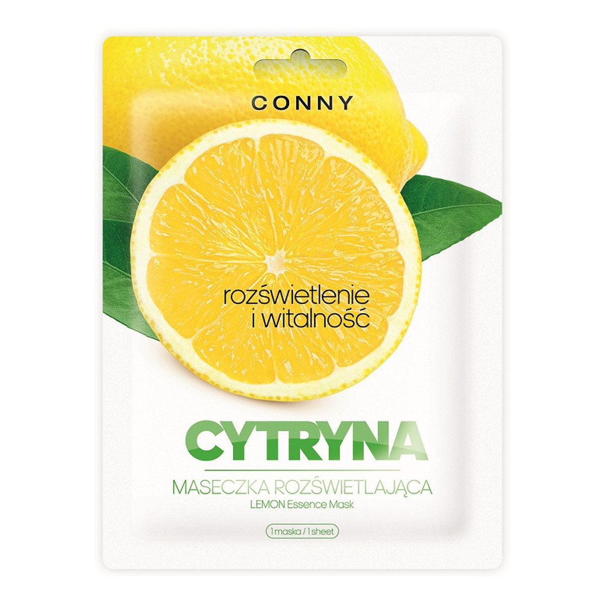 Conny Lemon Essence Mask rozświetlająca maseczka w płachcie Cytryna 23g