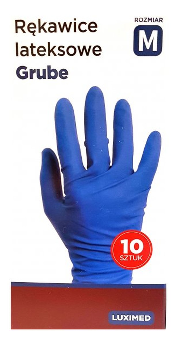 RĘKAWICE LATEKSOWE NIEBIESKIE (10szt) M grube
