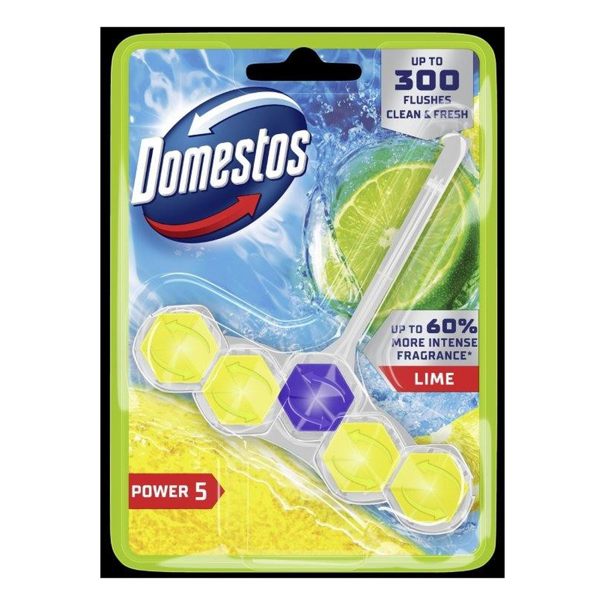 Domestos kostka toaletowa power 5 lime 1 x 50 g 50g