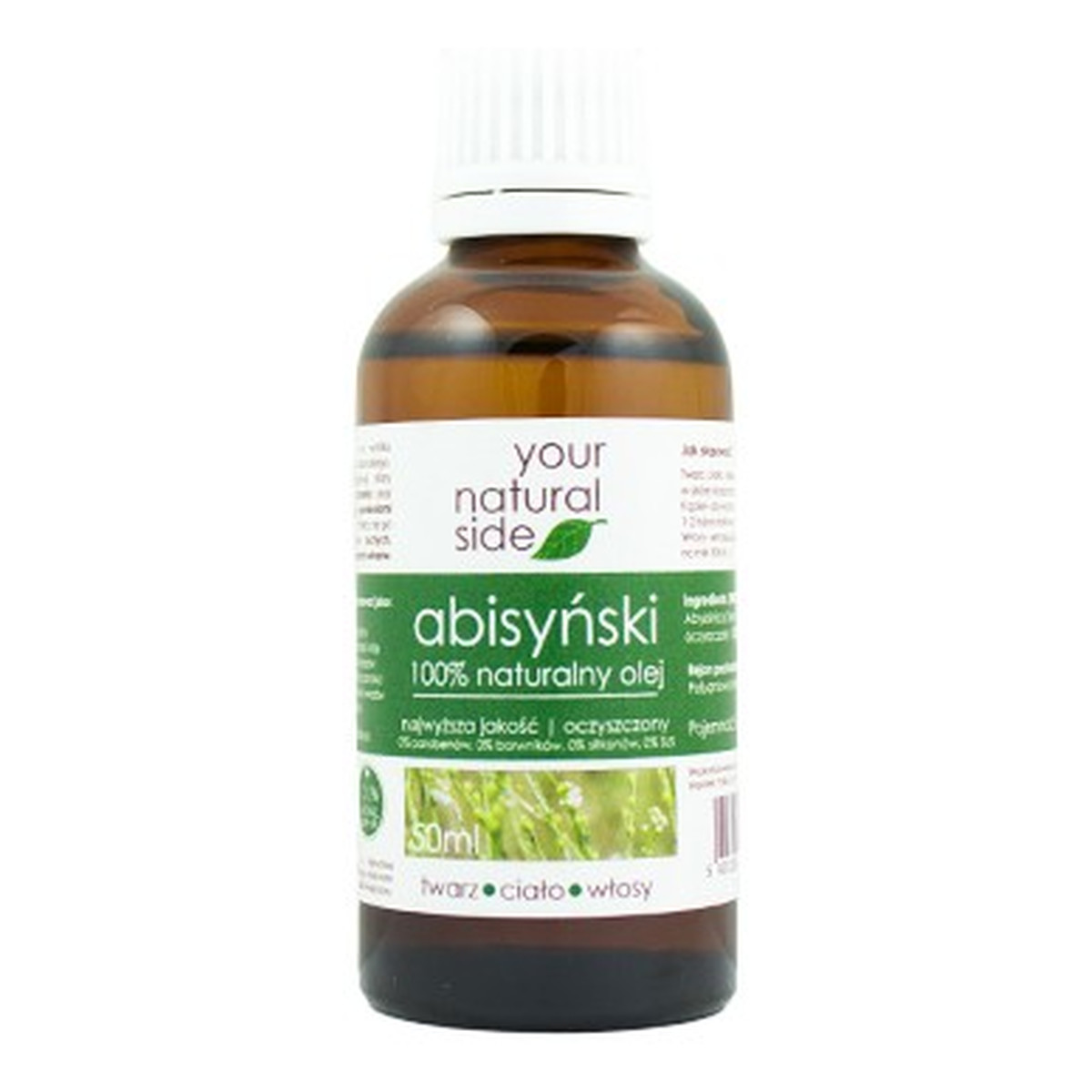 Your Natural Side Naturalny 100% olej abisyński rafinowany 50ml