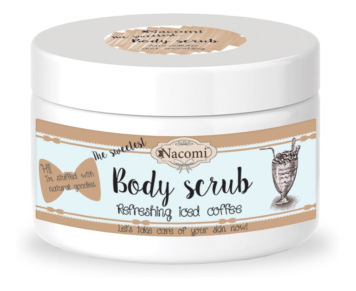 Szczotka do masażu na sucho Tampico 2.0 + Nacomi peeling cukrowy kawowy