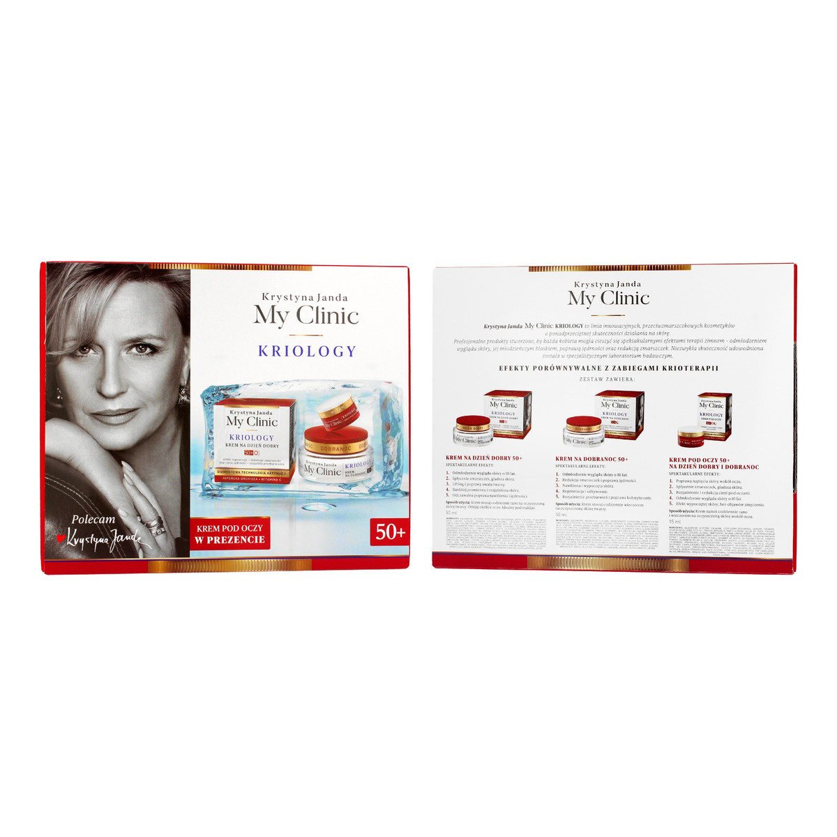Janda My Clinic Kriology Zestaw prezentowy 50+ krem na dzień 50ml + krem na noc 50ml + krem pod oczy 15ml