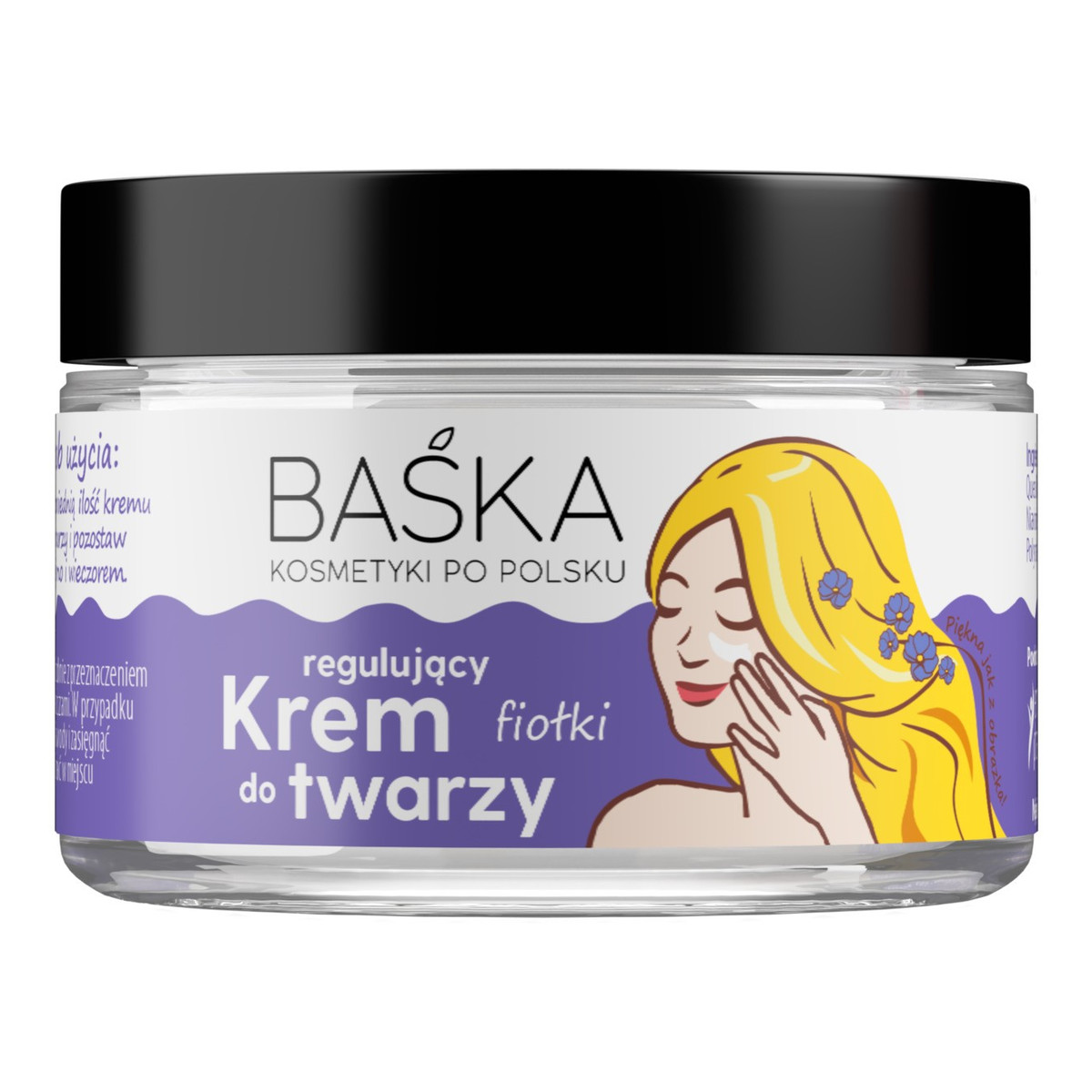 Baśka Kosmetyki po polsku Krem do twarzy-regulujący fiołki 50ml