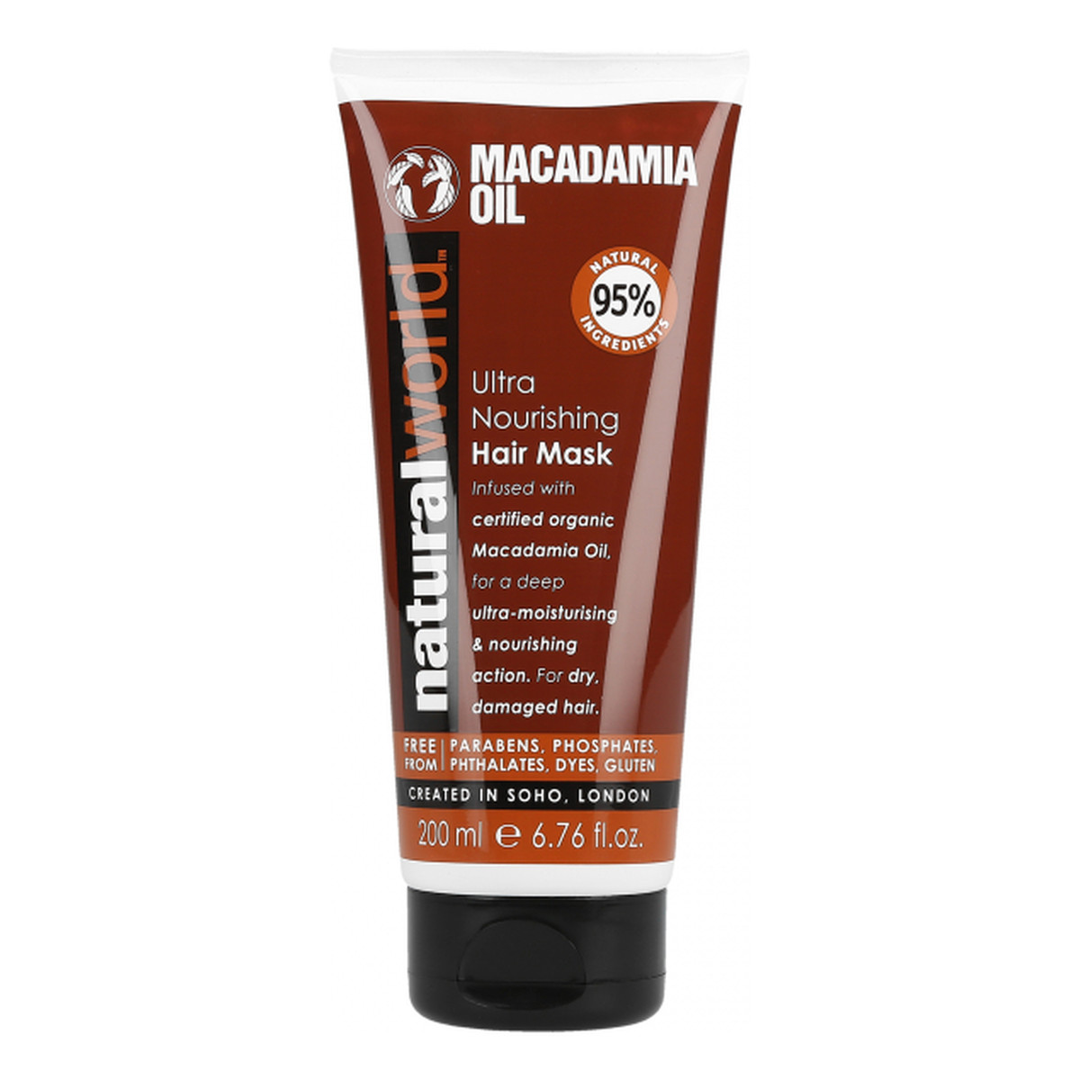 Natural World MACADAMIA OIL Odżywcza maska do włosów 200ml