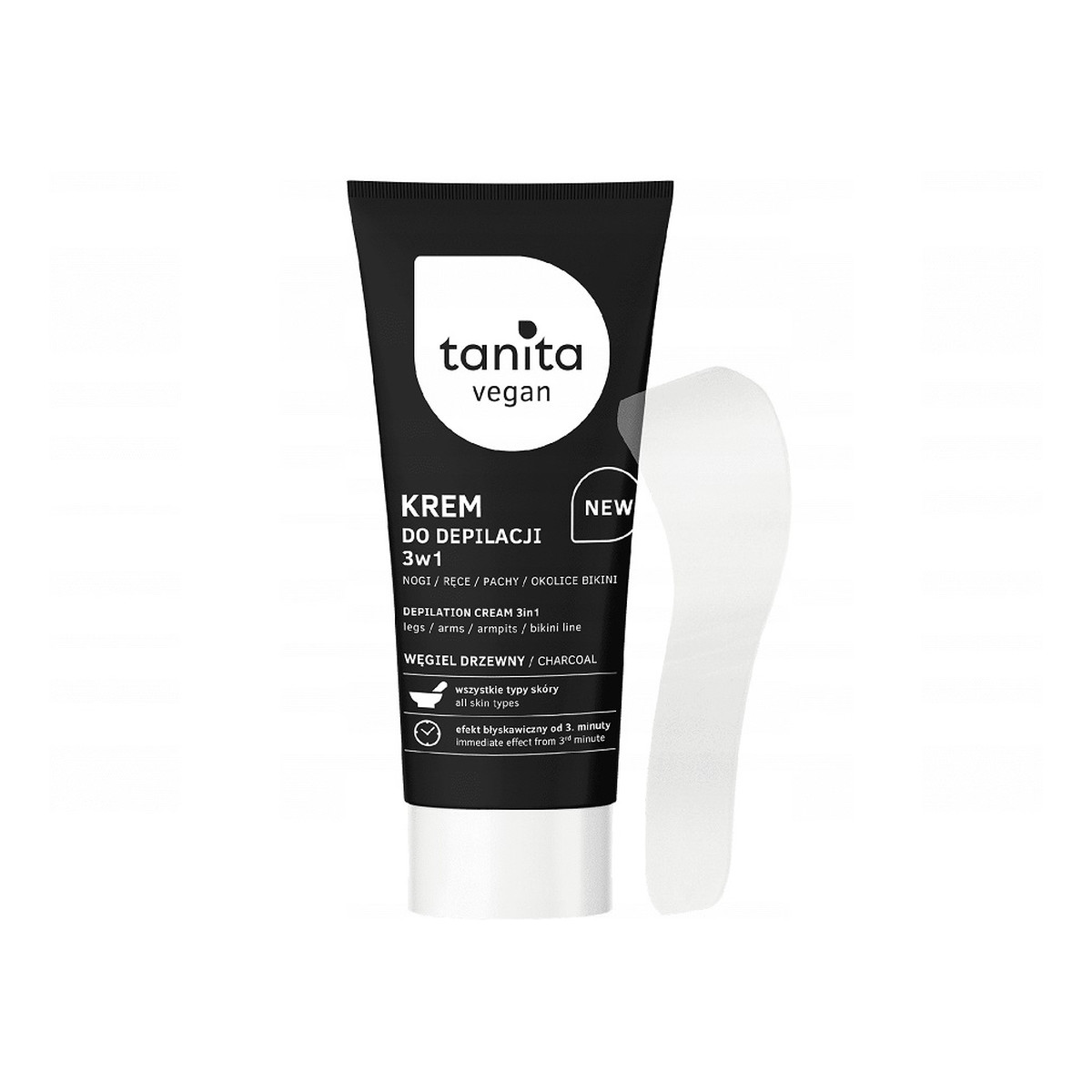 Tanita Vegan Krem do depilacji ciała 3w1 Węgiel Drzewny 150ml