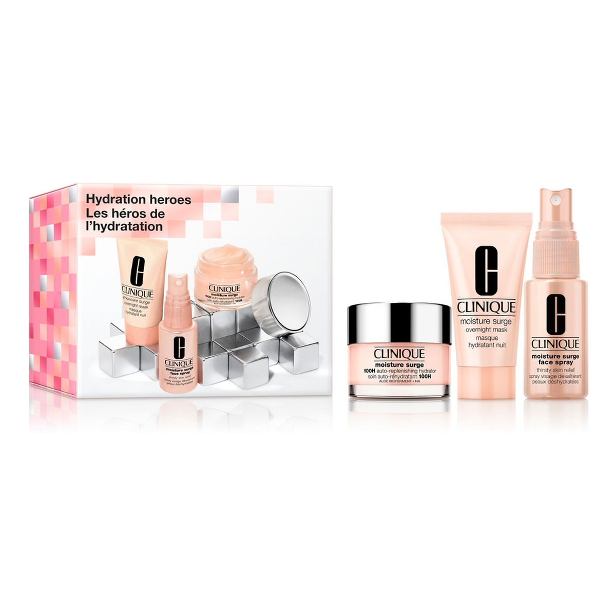 Clinique Hydration Heroes Zestaw krem nawilżający 30ml+ maseczka do twarzy 30ml + mgiełka do twarzy 30ml