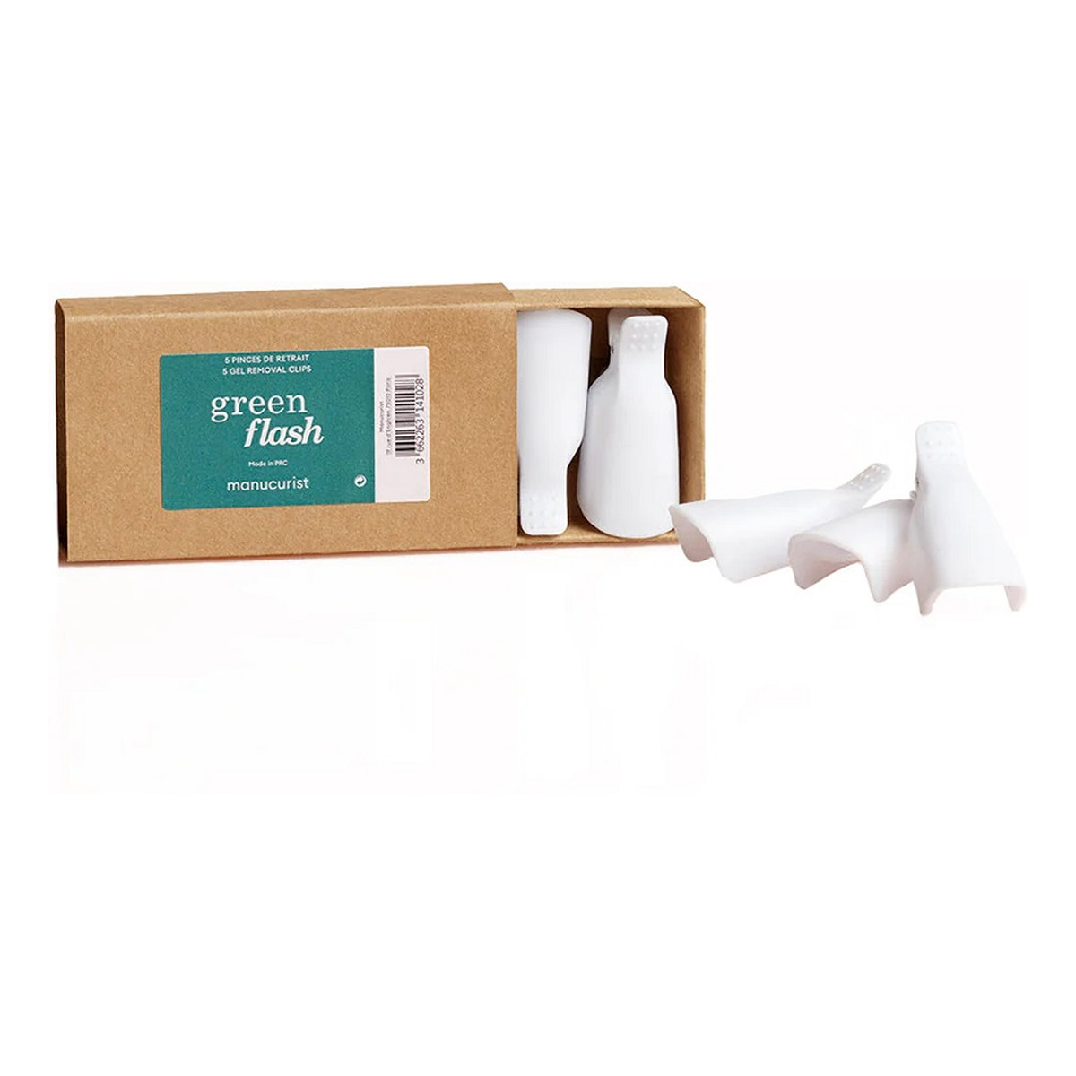 Manucurist Green Flash Removal Clips klipsy do usuwania lakierów
