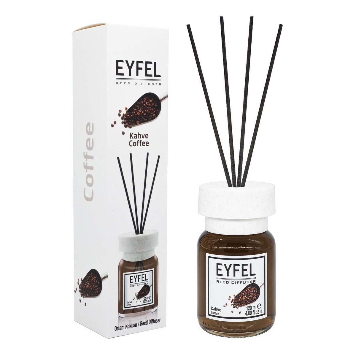 Eyfel Dyfuzor zapachowy z patyczkami Czarna kawa 120ml