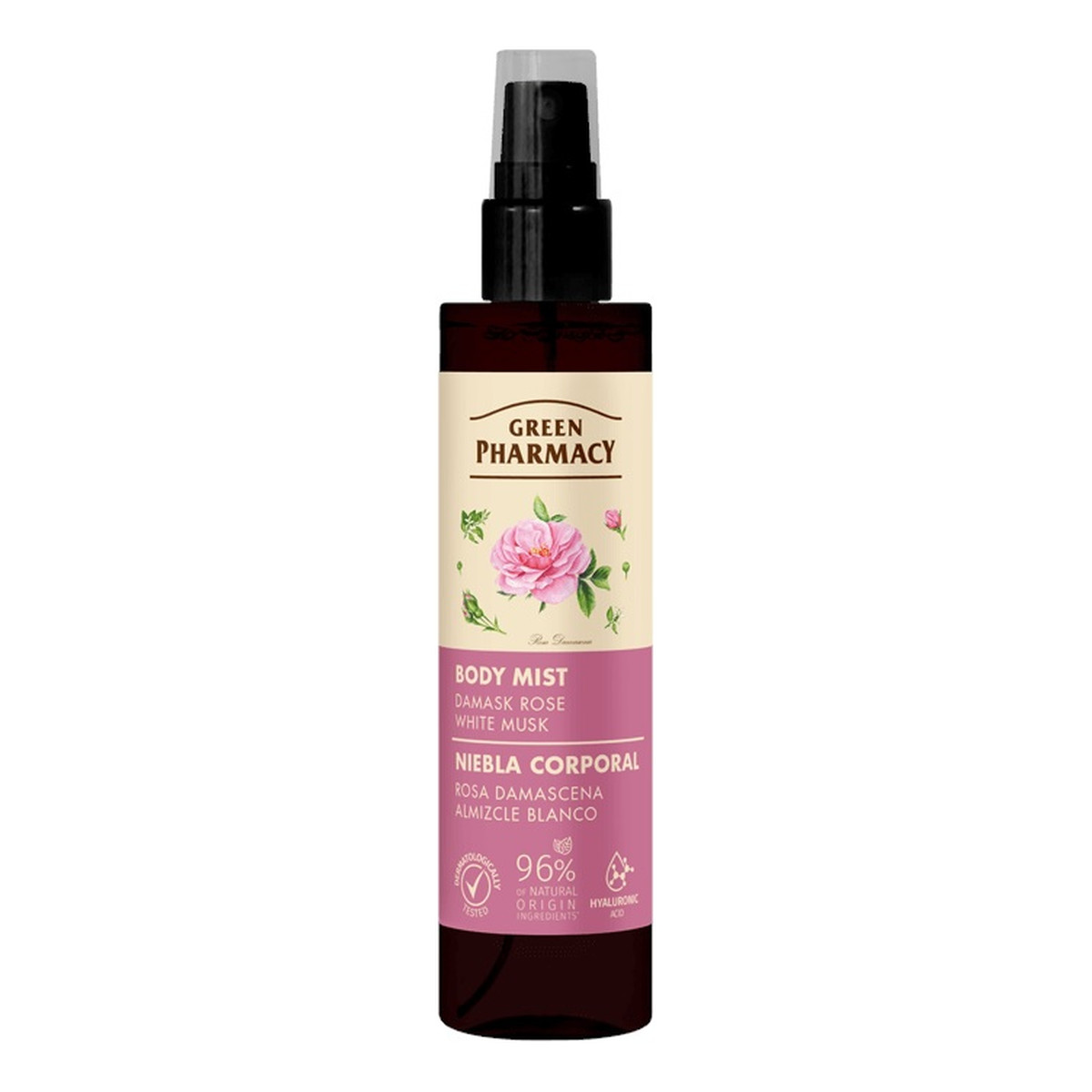Green Pharmacy Mgiełka do ciała Róża Damasceńska i Białe Piżmo 150ml