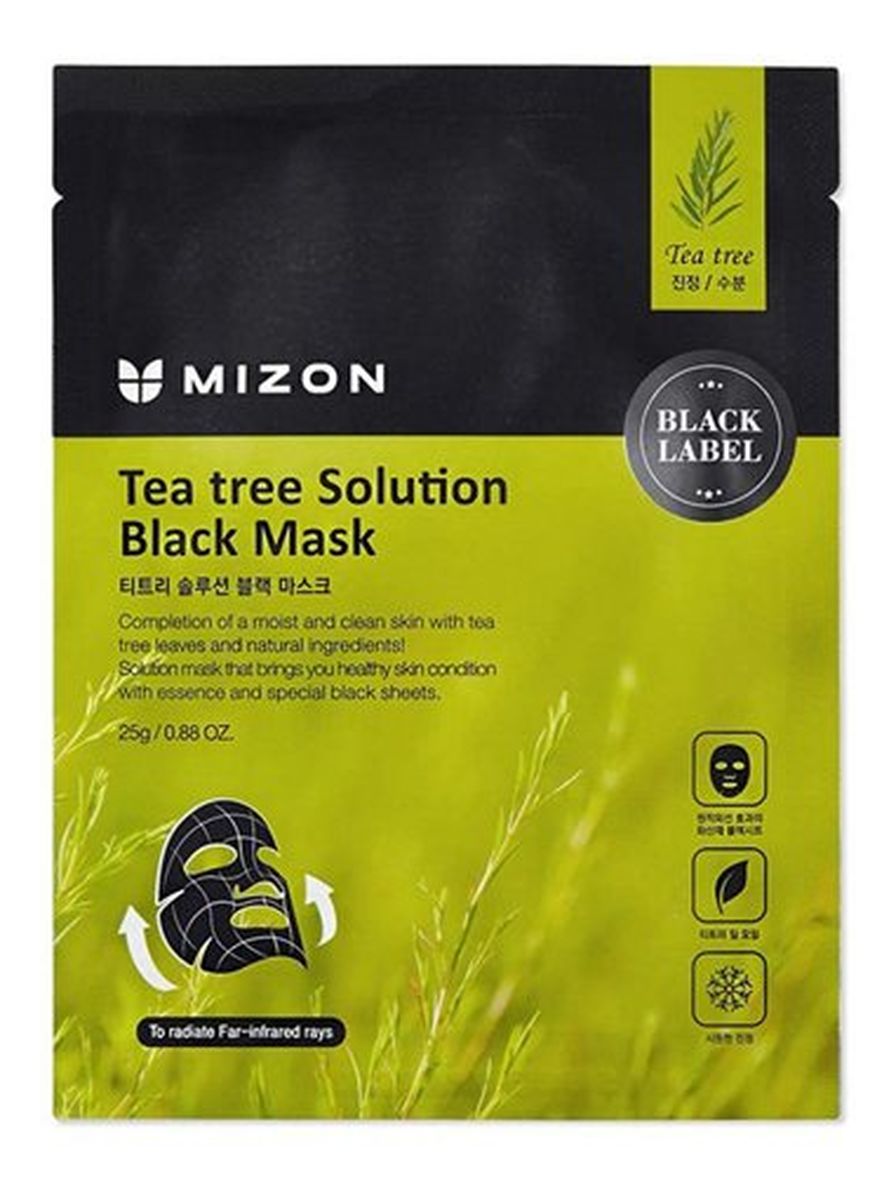 Tea Tree Solution Black Mask maska na czarnym płacie