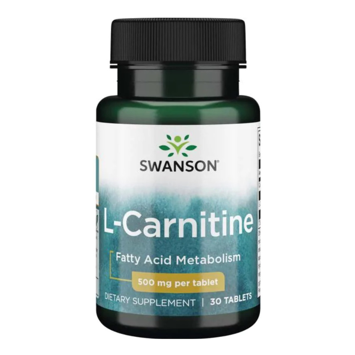 Swanson L-carnitine-l-karnityna 500mg suplement diety wspomagający spalanie tłuszczu i pracę mięśni 30 tabletek