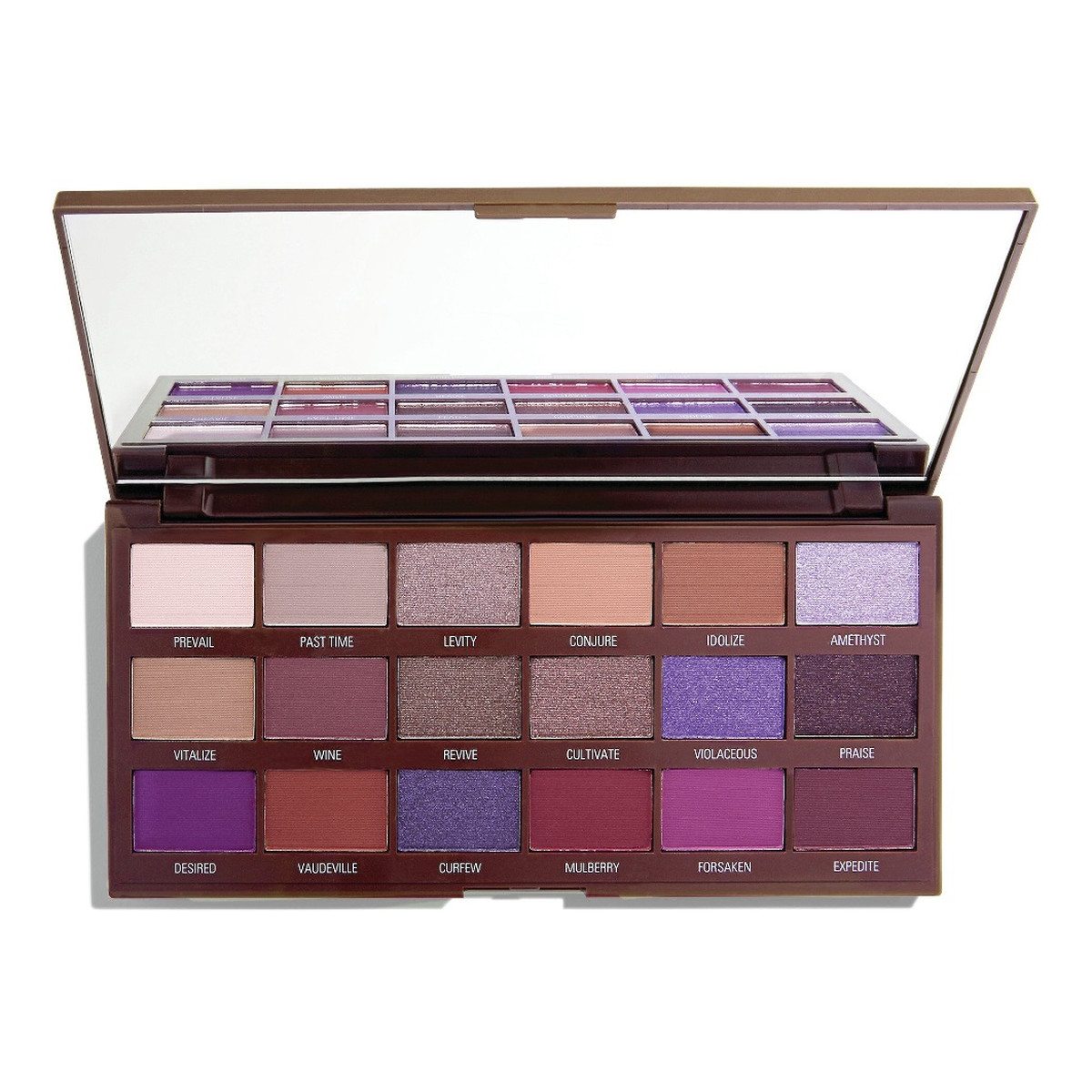 Makeup Revolution I heart revolution chocolate eyeshadow palette paleta cieni do powiek violet 18g