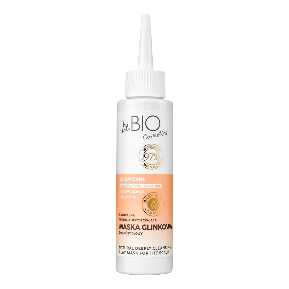 Be Bio Ewa Chodakowska Baby hair complex scalp care naturalna głęboko oczyszczająca maska glinkowa do skóry głowy 100ml