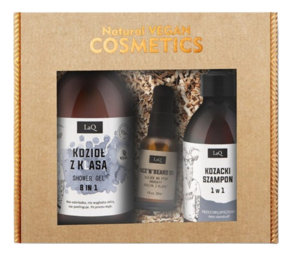 Zestaw żel pod prysznic 500ml + szampon 300ml + olejek do brody 30ml
