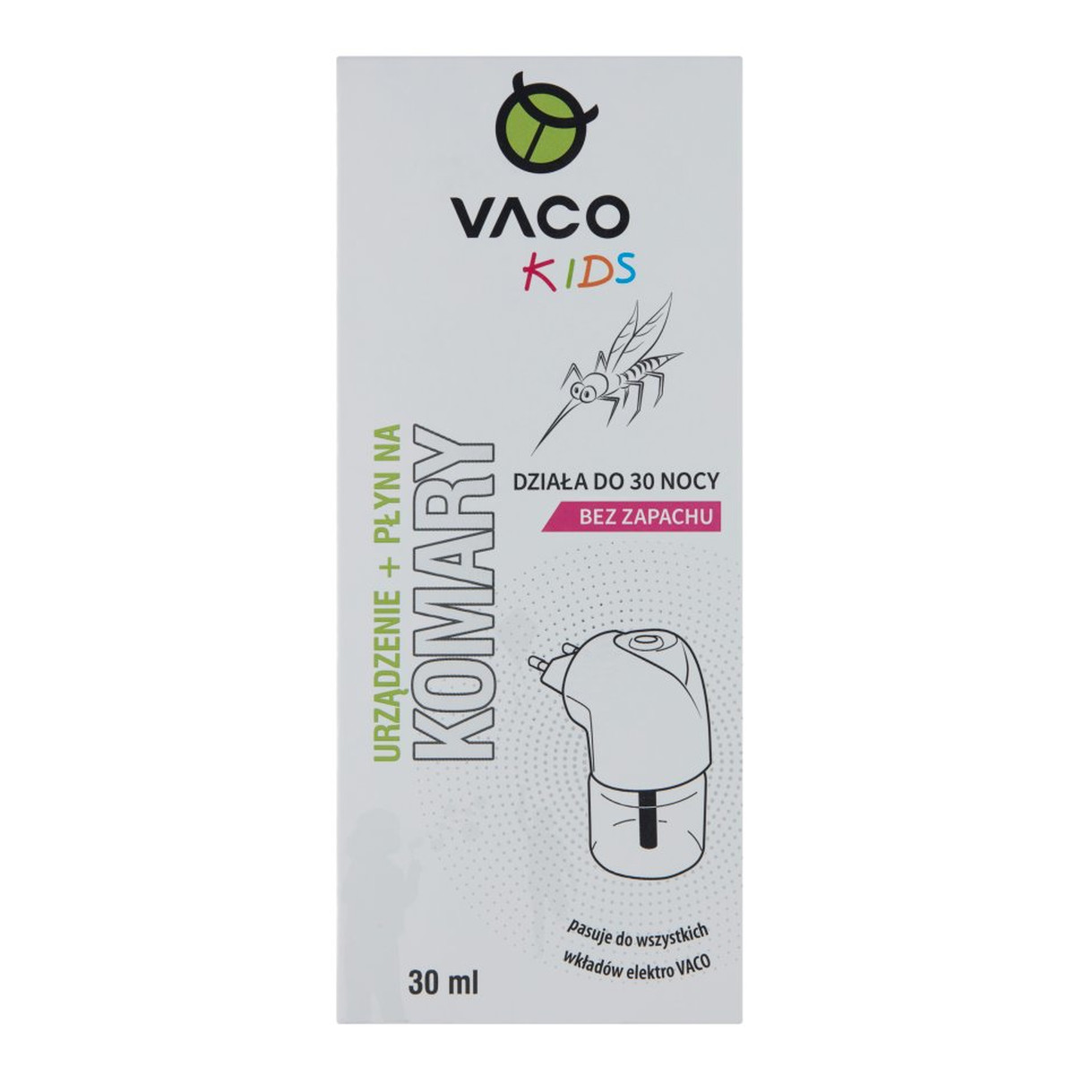 Vaco Elektro KIDS+ elektrofumigator z płynem na komary dla dzieci 30ml