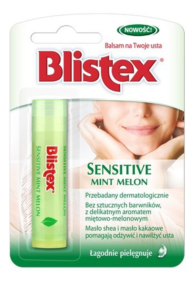 Pielęgnujący balsam do ust Sensitive Mint Melon