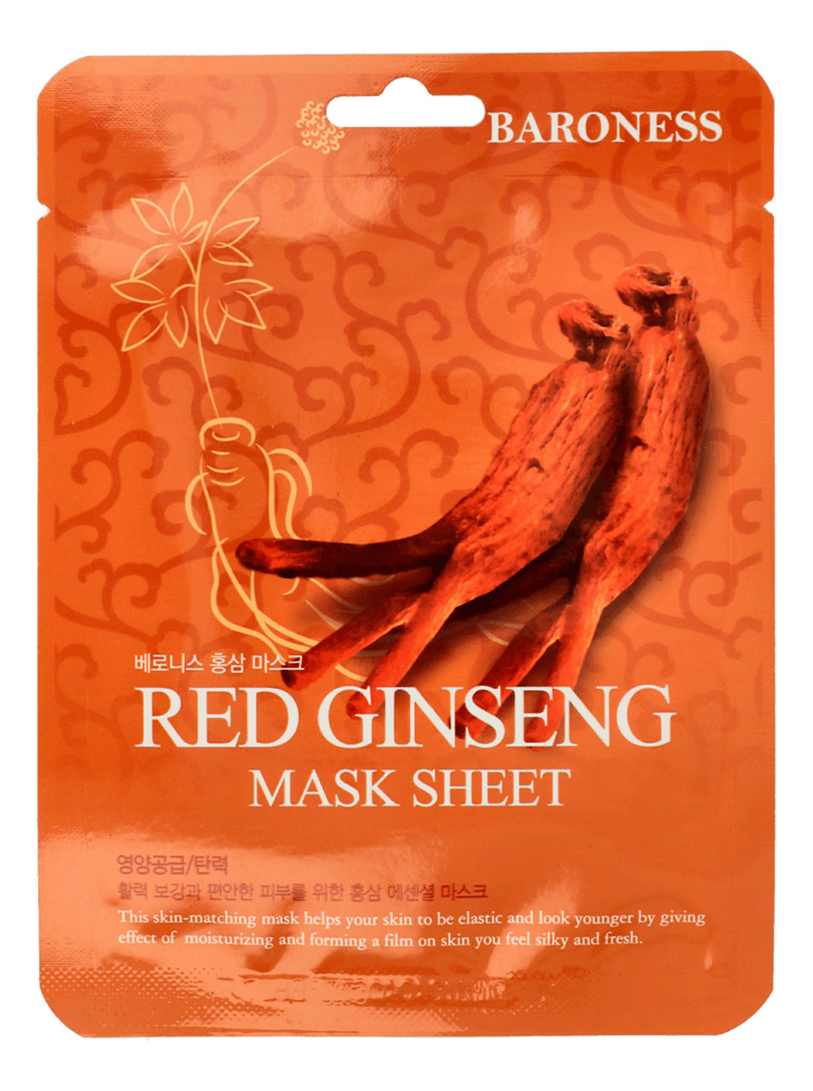 ujędrniająca maska w płachcie z ekstraktem czerwonego żeń-szenia