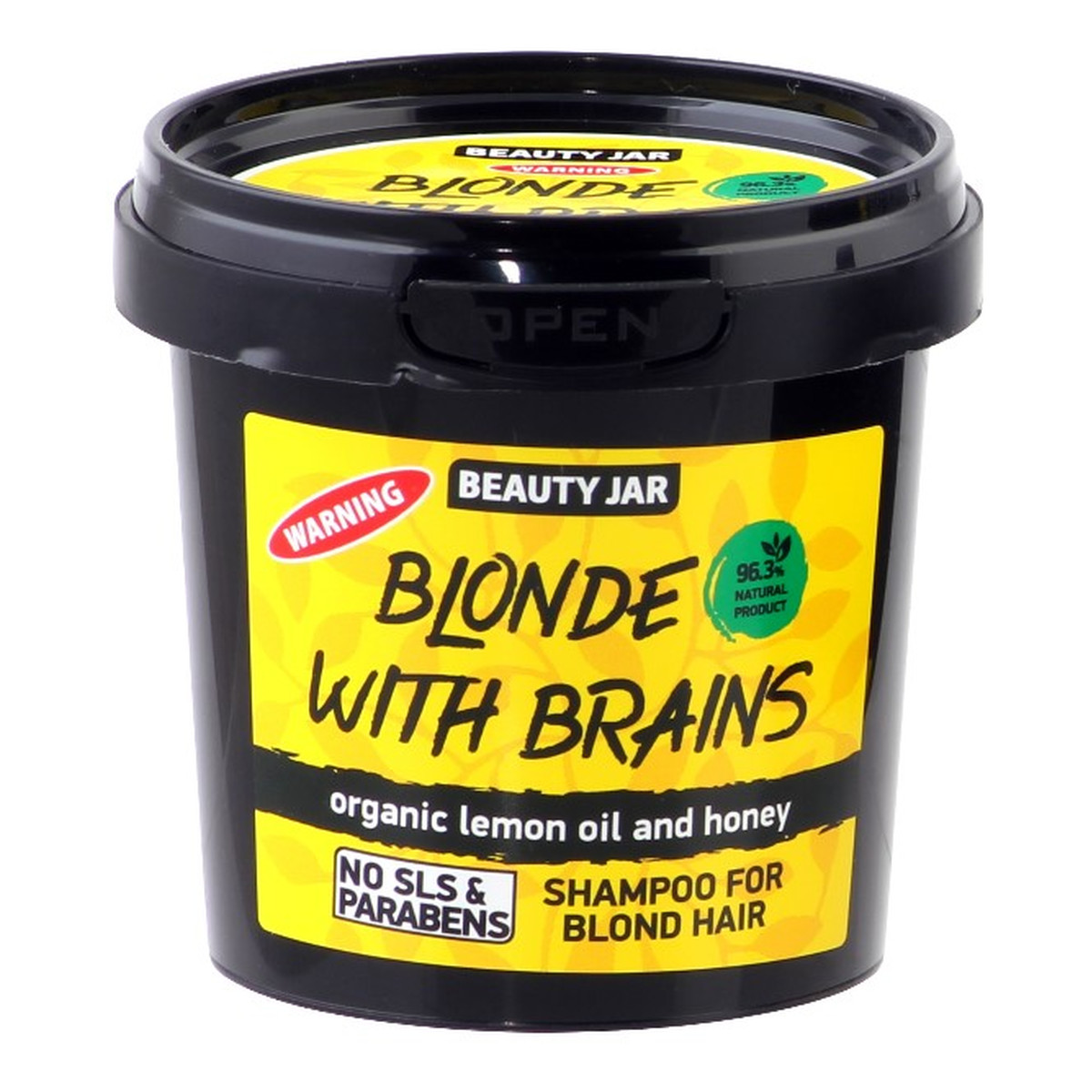 Beauty Jar BLONDE WITH BRAINS Szampon dla włosów jasnych i blond olejek cytryny i miód 150g