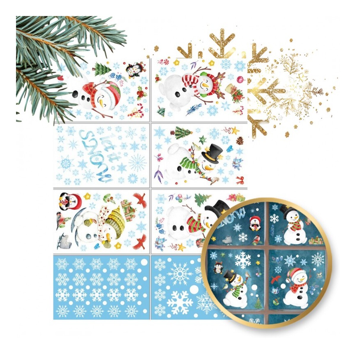 Naklejki świąteczne na okno Boże Narodzenie