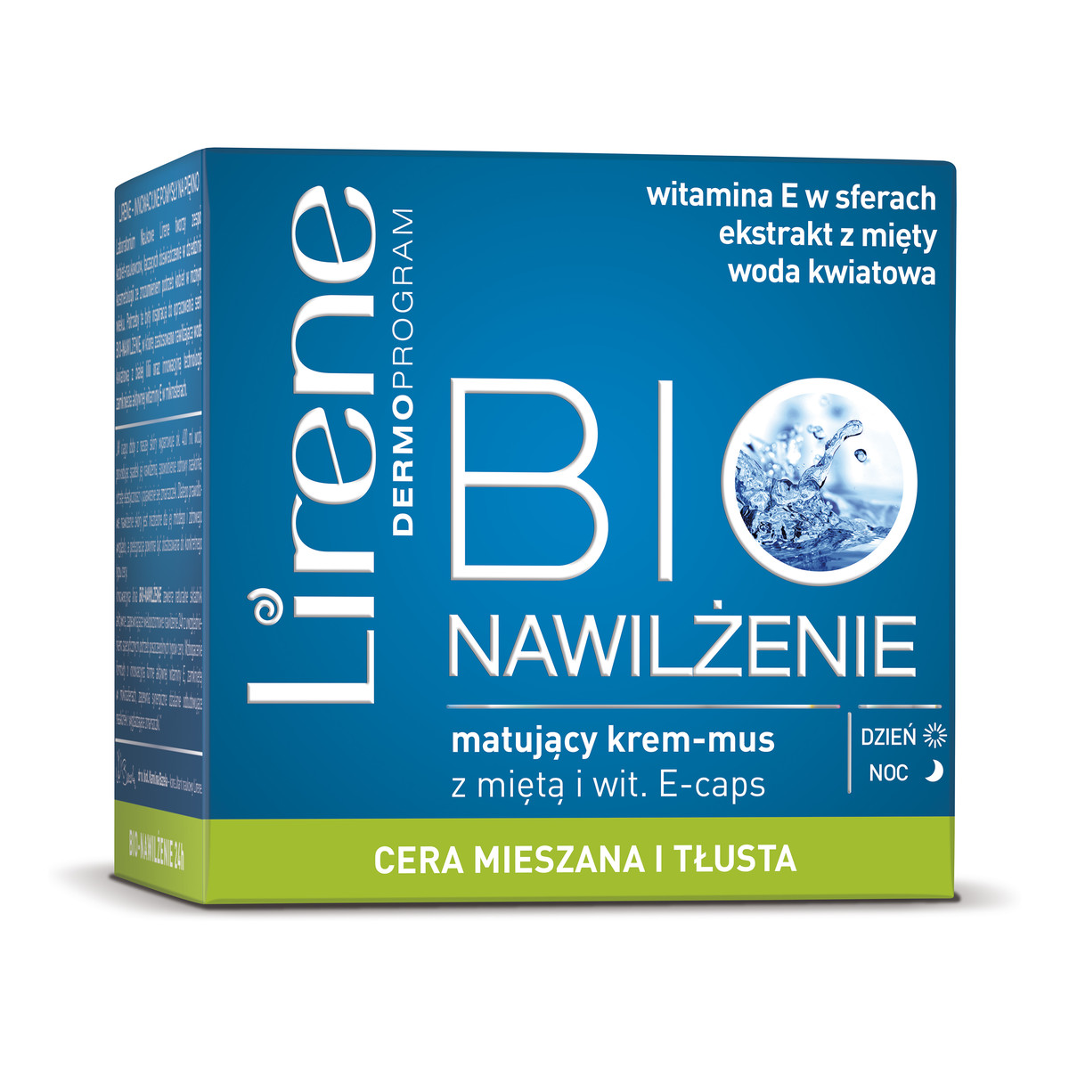 Lirene BIO Nawilżenie NAWILŻAJĄCO-MATUJĄCY KREM-MUS Z WITAMINĄ E NA DZIEŃ I NA NOC - CERA MIESZANA I TŁUSTA 50ml