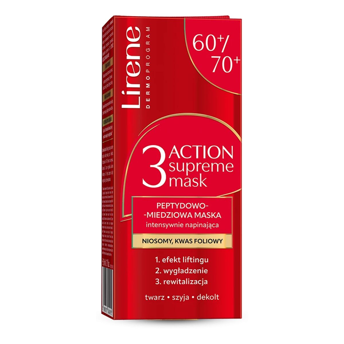 Lirene Intensywnie napinająca maska z peptydami miedzi 60-70+ 50 50ml