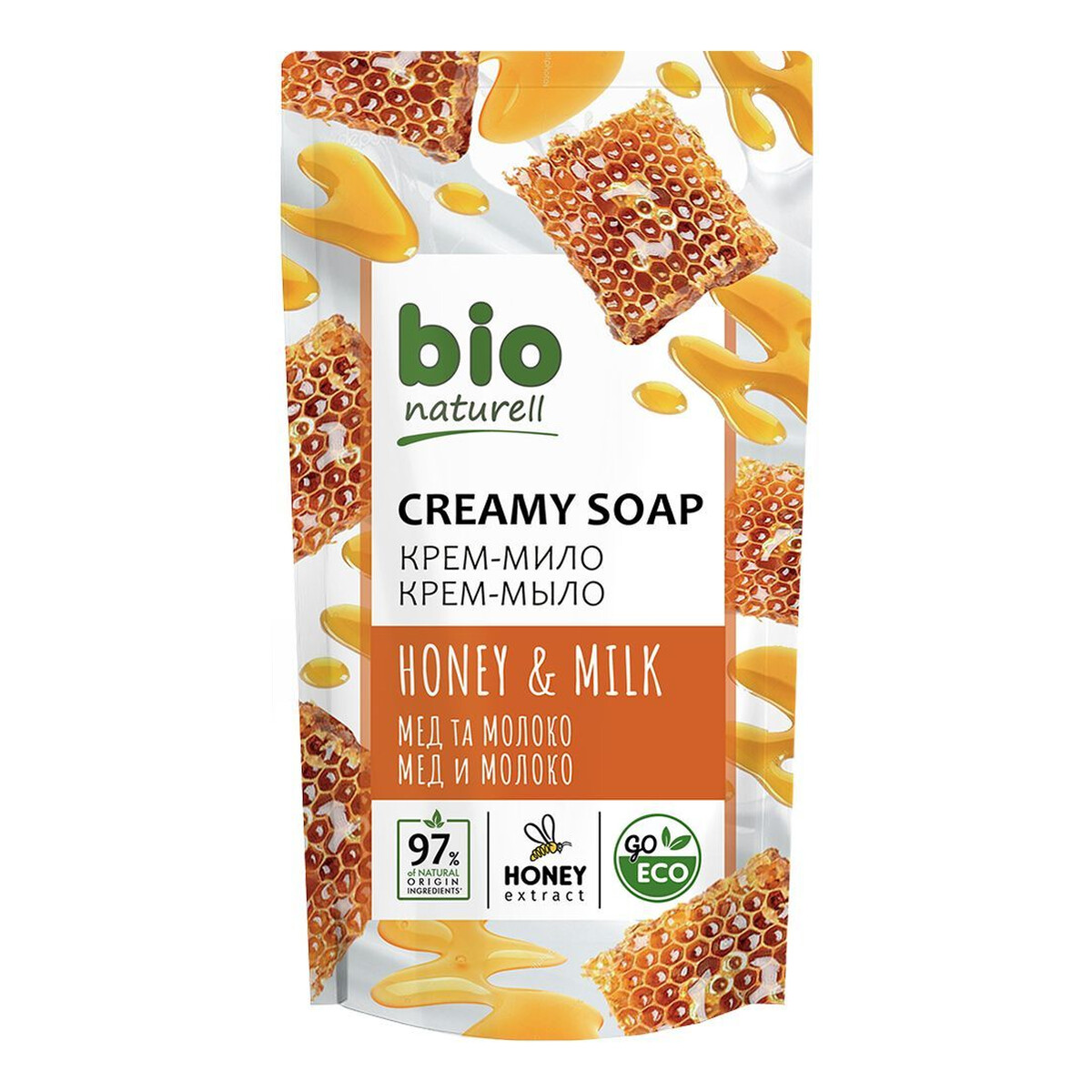 Bio Naturell Kremowe mydło w płynie Miód i Mleko 460ml