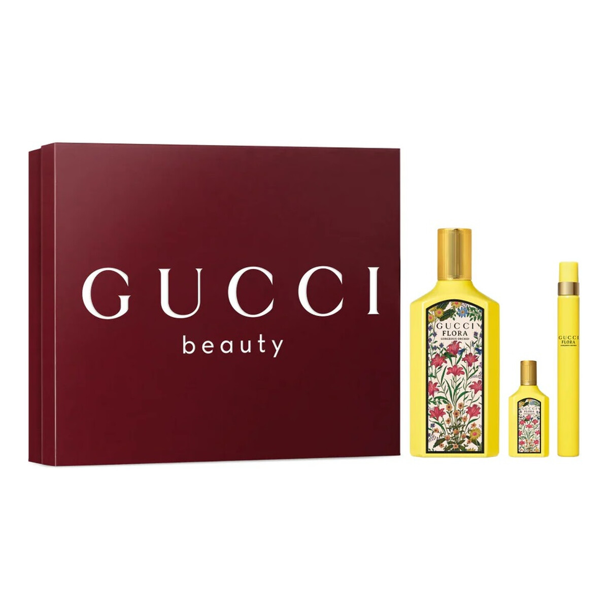 Gucci Flora Gorgeous Orchid Zestaw woda perfumowana spray 100ml + woda perfumowana spray 10ml + woda perfumowana 5ml