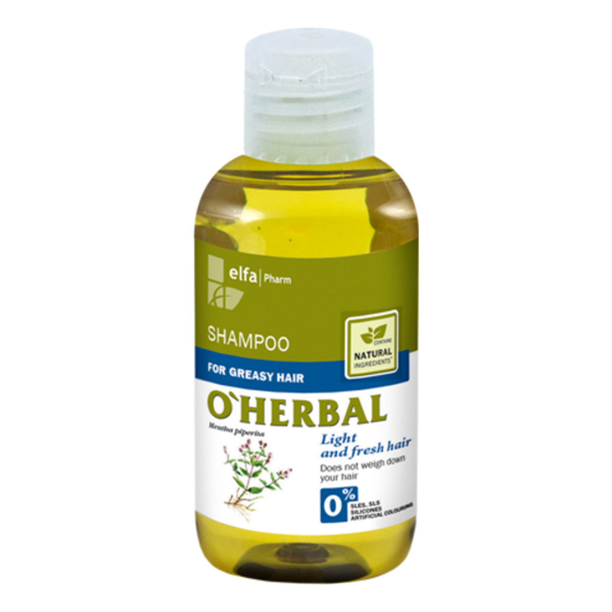 O'Herbal Elfa Pharm szampon do włosów przetłuszczających się z miętą 75ml