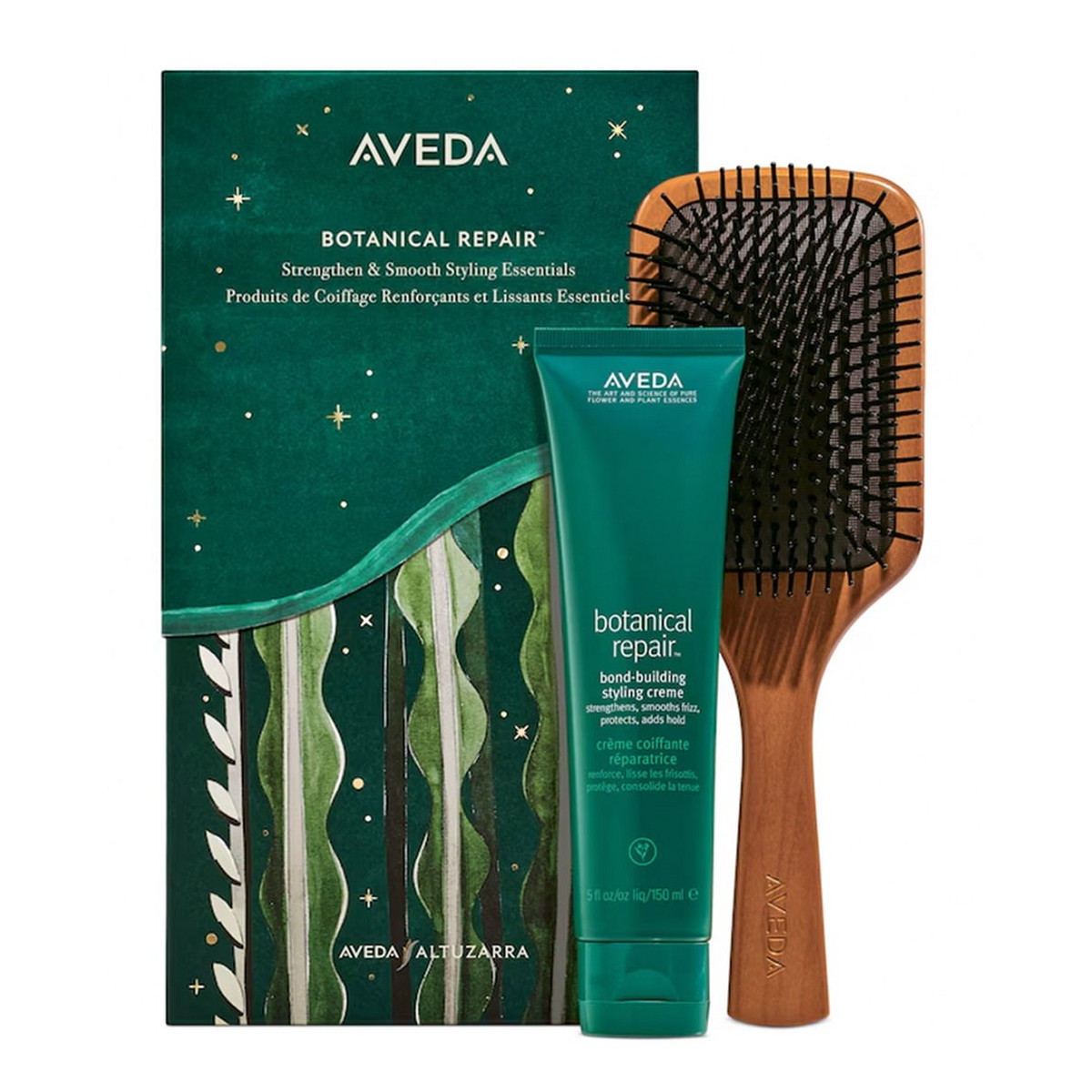 Aveda Botanical Repair Zestaw krem do stylizacji włosów 150ml + drewniana szczotka do włosów