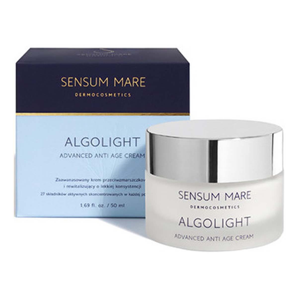 Sensum Mare Algolight Advanced Anti Age Cream zaawansowany Krem przeciwzmarszczkowy i rewitalizujący o lekkiej konsystencji 50ml