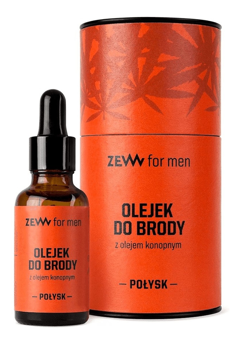 Olejek do brody z olejem konopnym połysk
