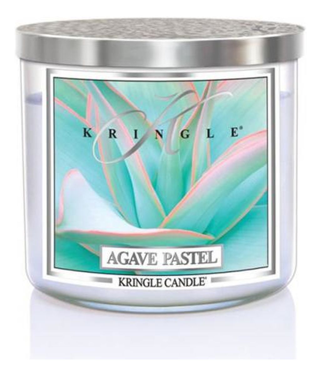 Tumbler świeca zapachowa z trzema knotami agave pastel