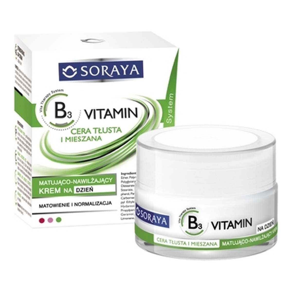 Soraya Vita Therapy System Vitamin B3 Cera Tłusta i Mieszana Krem Na Dzień 50ml