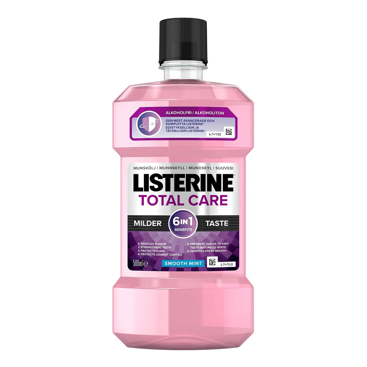 Listerine Total care 6w1 płyn do płukania jamy ustnej smooth mint 500ml