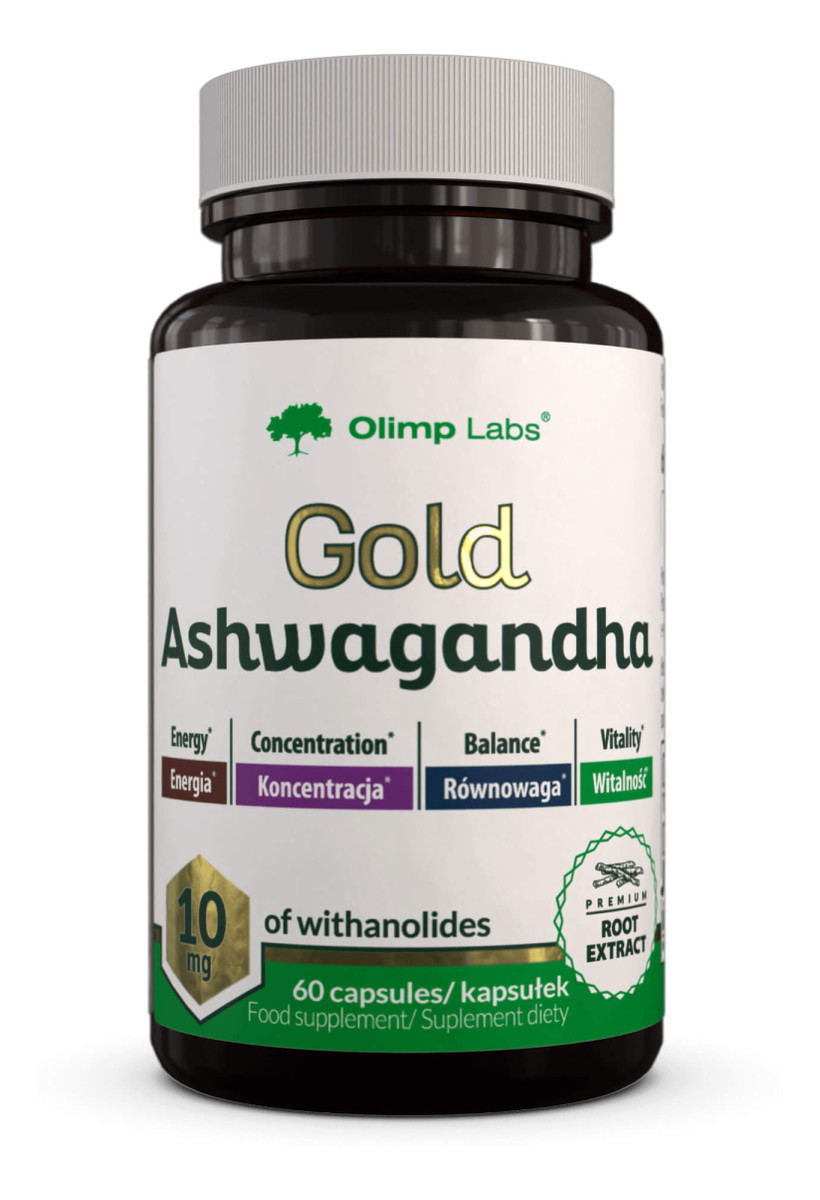 Gold Ashwagandha suplement diety 60 kapsułek