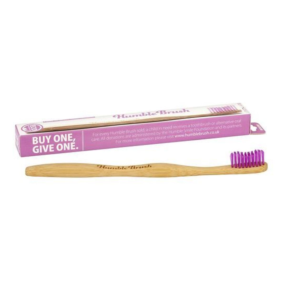 Humble Brush Bambusowa szczoteczka do zębów soft różowa