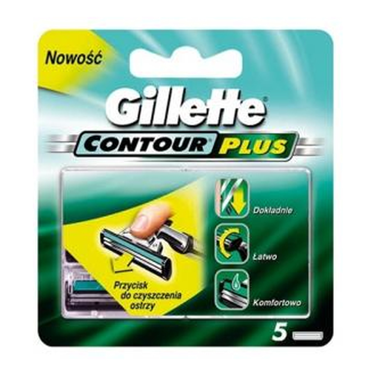 Gillette Contour Plus Wkłady Do Maszynki Wymienne Ostrza 5 szt.