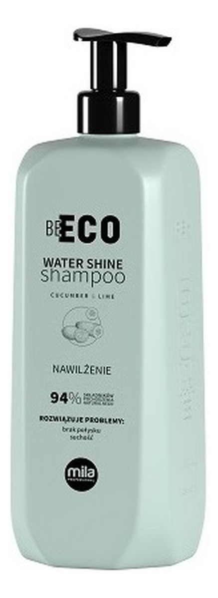 Be eco water shine shampoo szampon do włosów nawilżenie