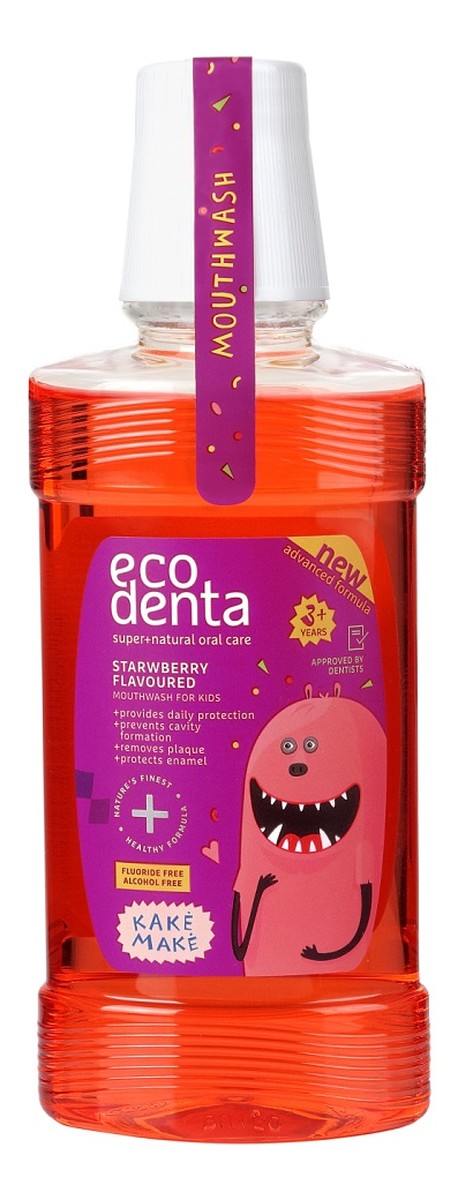 Strawberry flavoured mouthwash for kids płyn do płukania jamy ustnej dla dzieci o smaku truskawkowym