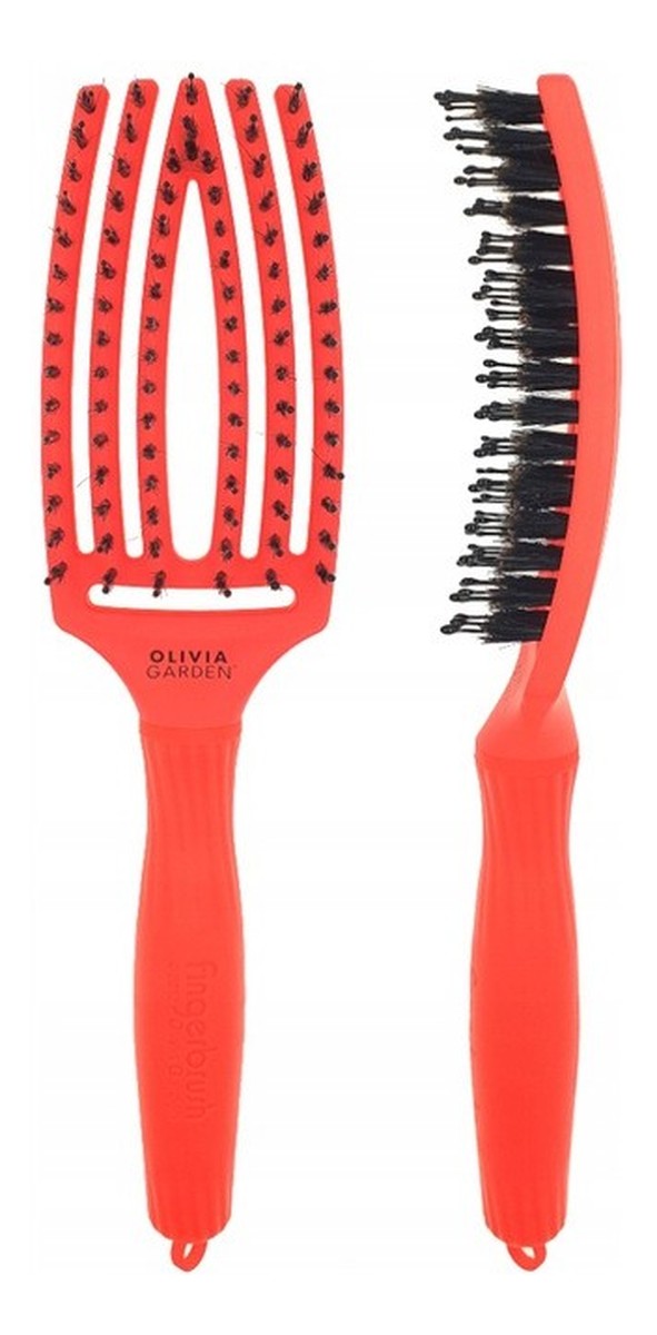 Fingerbrush Combo Medium Szczotka do Rozczesywania Włosów i Masażu Neon Orange