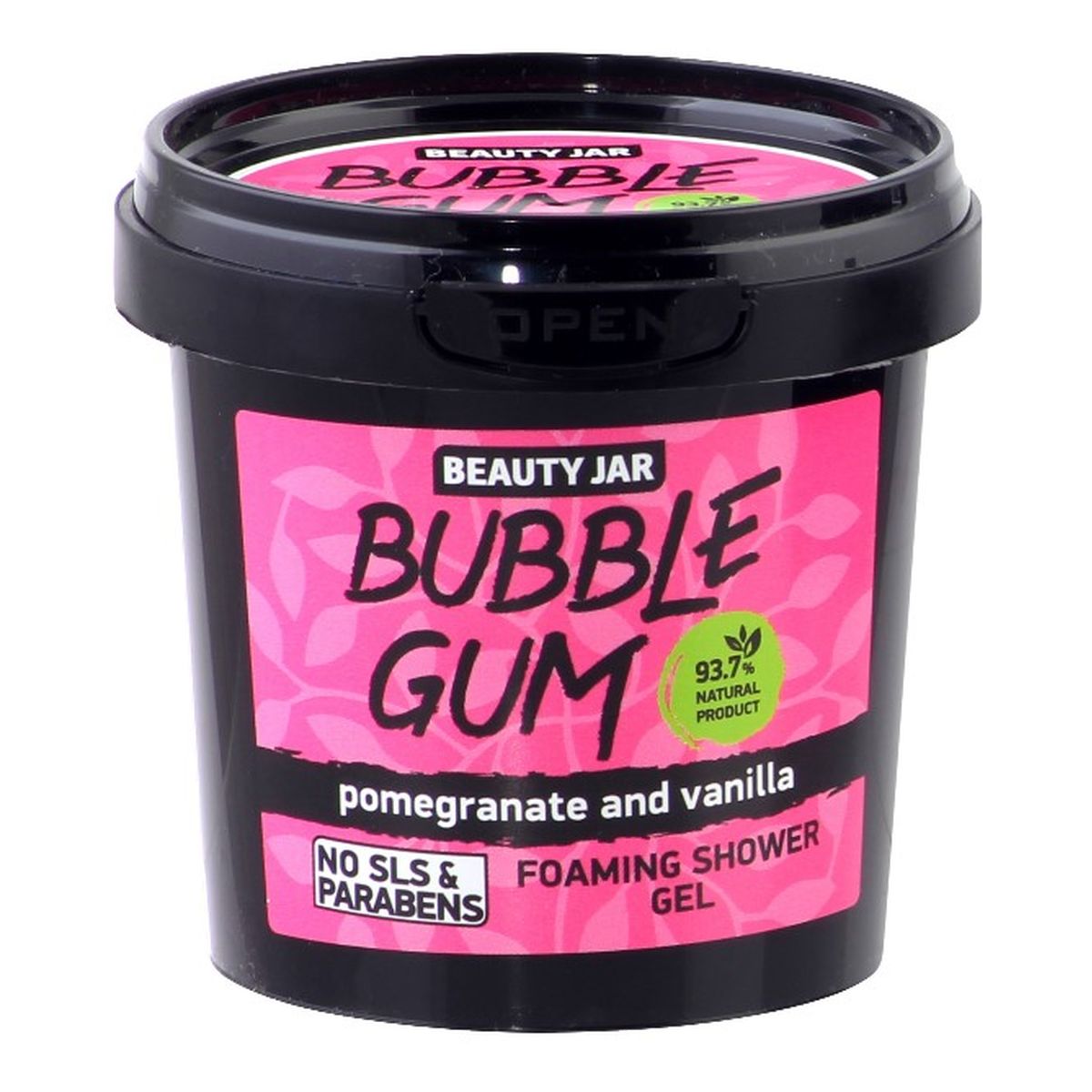 Beauty Jar BUBBLE GUM Pieniący żel pod prysznic ekstrakt z granatu i wanilii 150g
