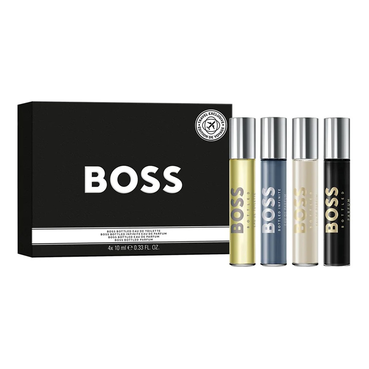 Hugo Boss Travel Exclusive Zestaw miniaturek perfum dla mężczyzn 4x10ml 40ml