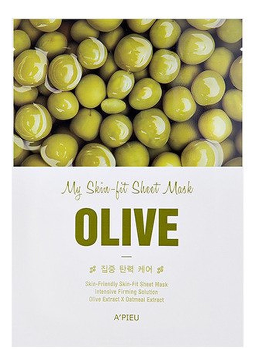 ujędrniająco-rozświetlająca maseczka w płachcie Olive