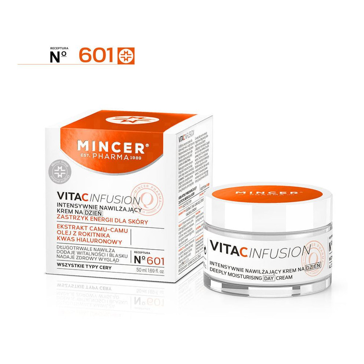 Mincer Pharma Vita C Infusion Kremy Przeciwzmarszczkowy No 602 i Nawilżający No 601