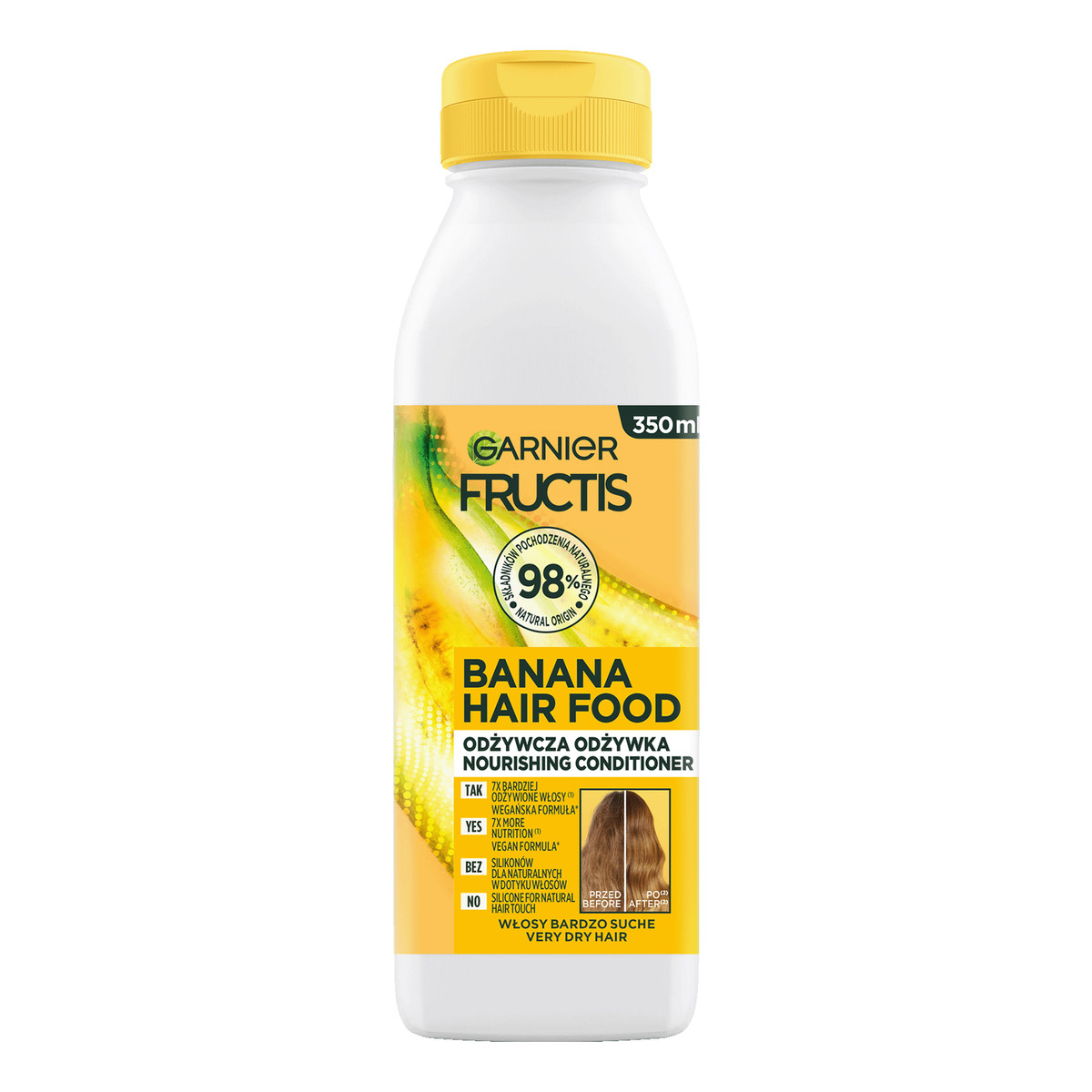 Garnier Fructis Banana Hair Food Odżywcza odżywka do włosów bardzo suchych 350ml