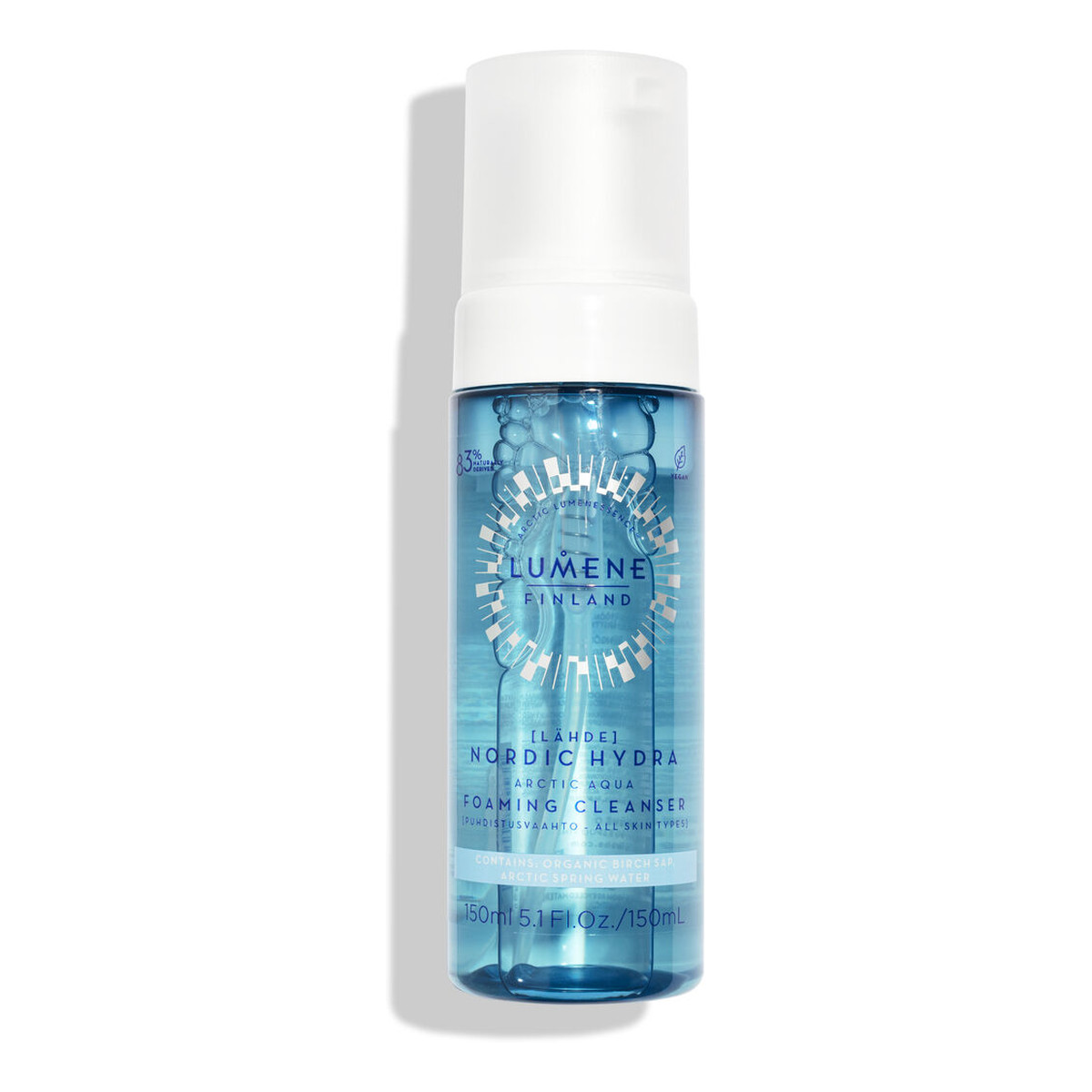 Lumene Nordic hydra lahde arctic aqua foaming cleanser nawadniająca pianka do mycia twarzy 150ml