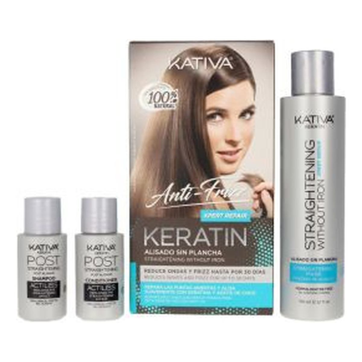 Kativa Anti-Frizz Xpert Repair Set Zestaw do keratynowego prostowania włosów