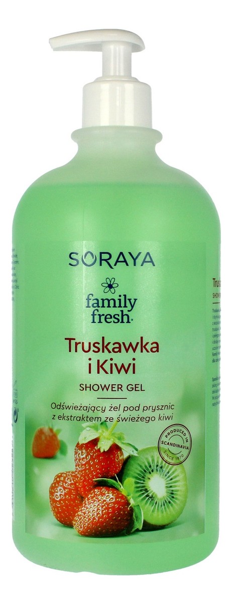 Żel pod prysznic odświeżający Truskawka i Kiwi